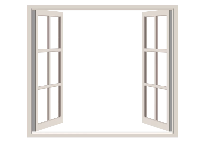 Free Premium PNG white Opened window