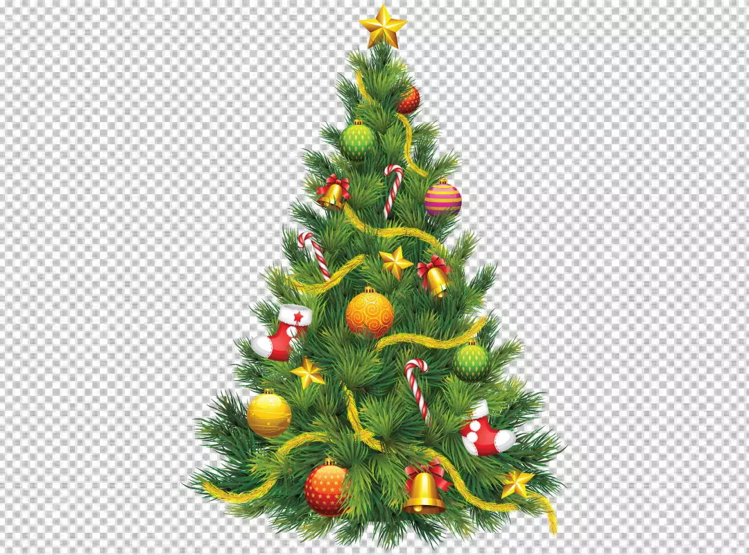 Free Premium PNG Realistic christmas tree concept