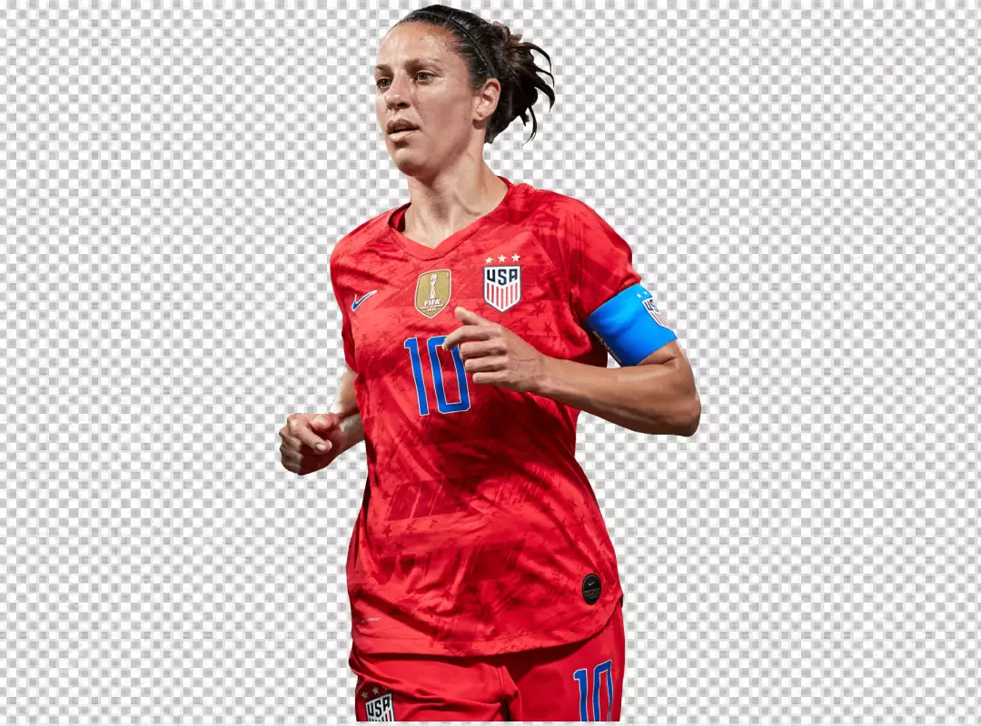 Free Premium PNG USA Women Football Player Carli Lloyd Raning In fild