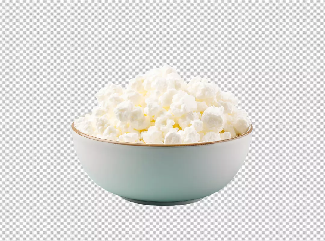 Free Premium PNG Fresh cottage cheese in a bowl