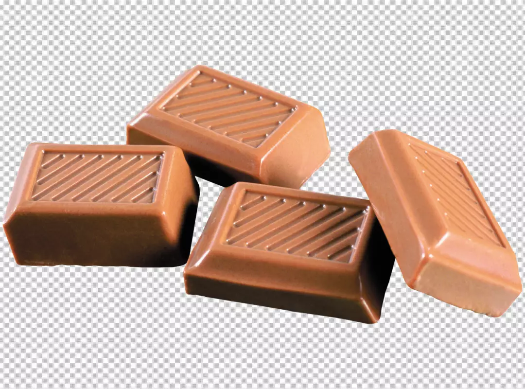 Free Premium PNG Dark chocolate pieces are isolated on whiteout bg