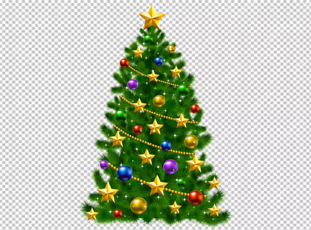 Free Premium PNG Beautiful decorated christmas tree