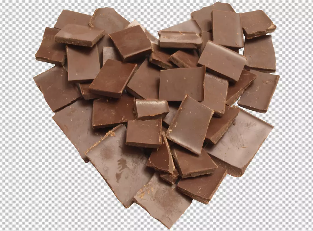 Free Premium PNG Delicious dark chocolate pieces are isolated png