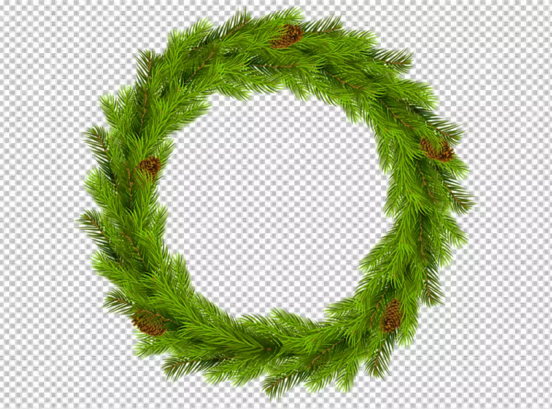 Free Premium PNG A wreath with a red ball and a red bow png bg