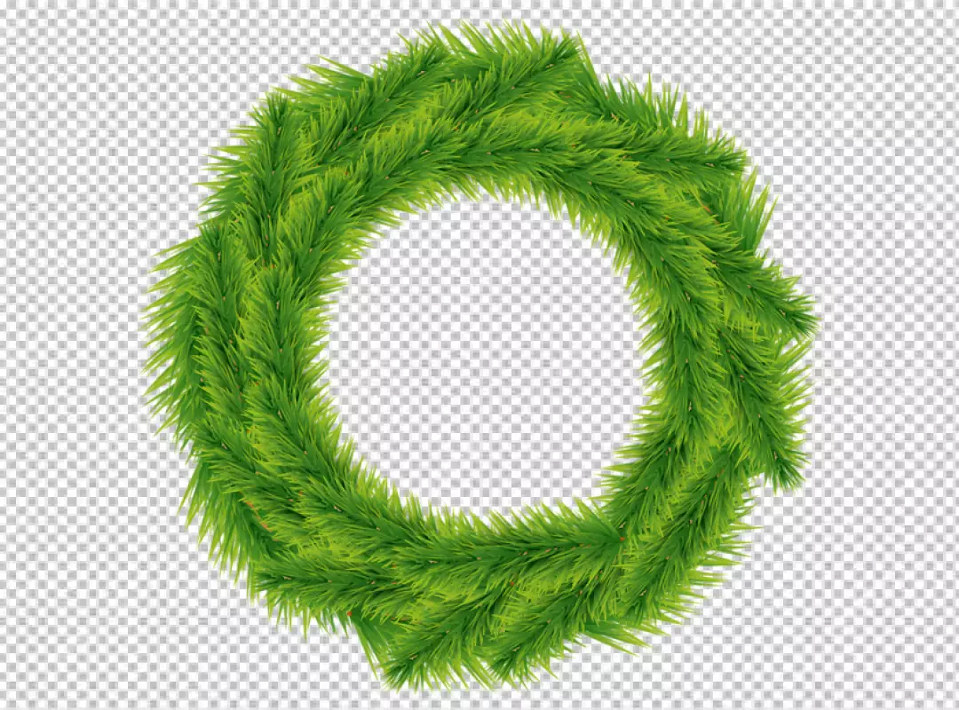 Free Premium PNG Christmas circled wreath png background