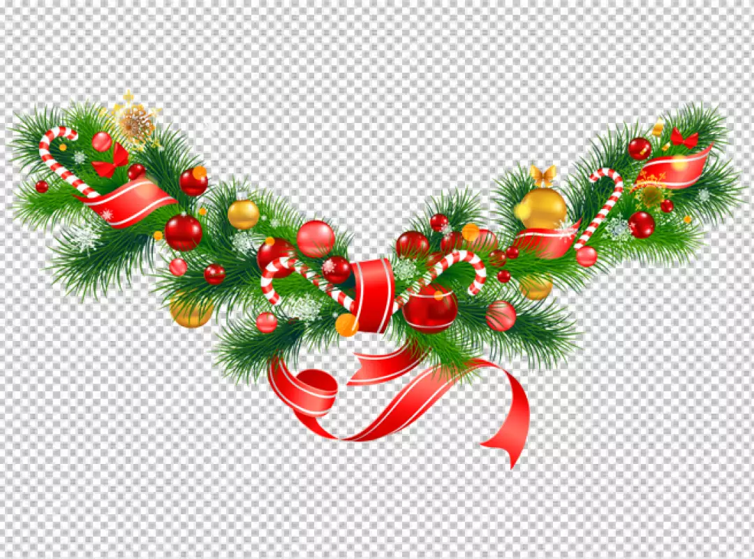 Free Premium PNG Realistic christmas decoration PNG BG