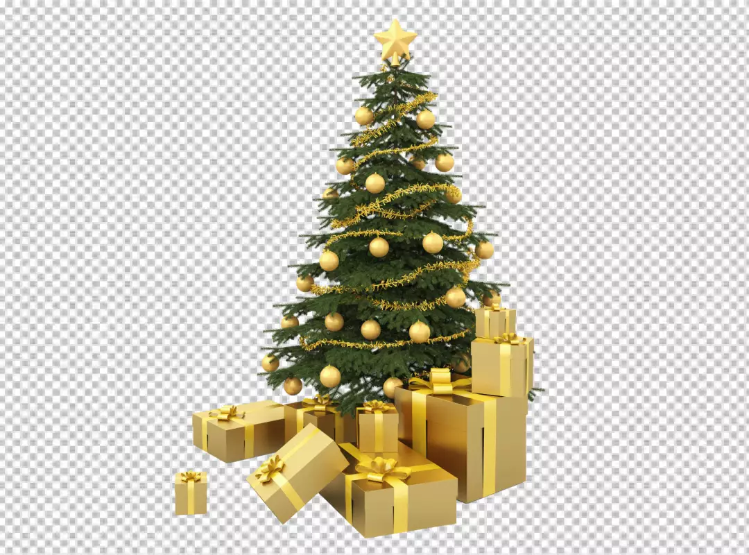 Free Premium PNG Christmas tree in realistic style on a PNG background