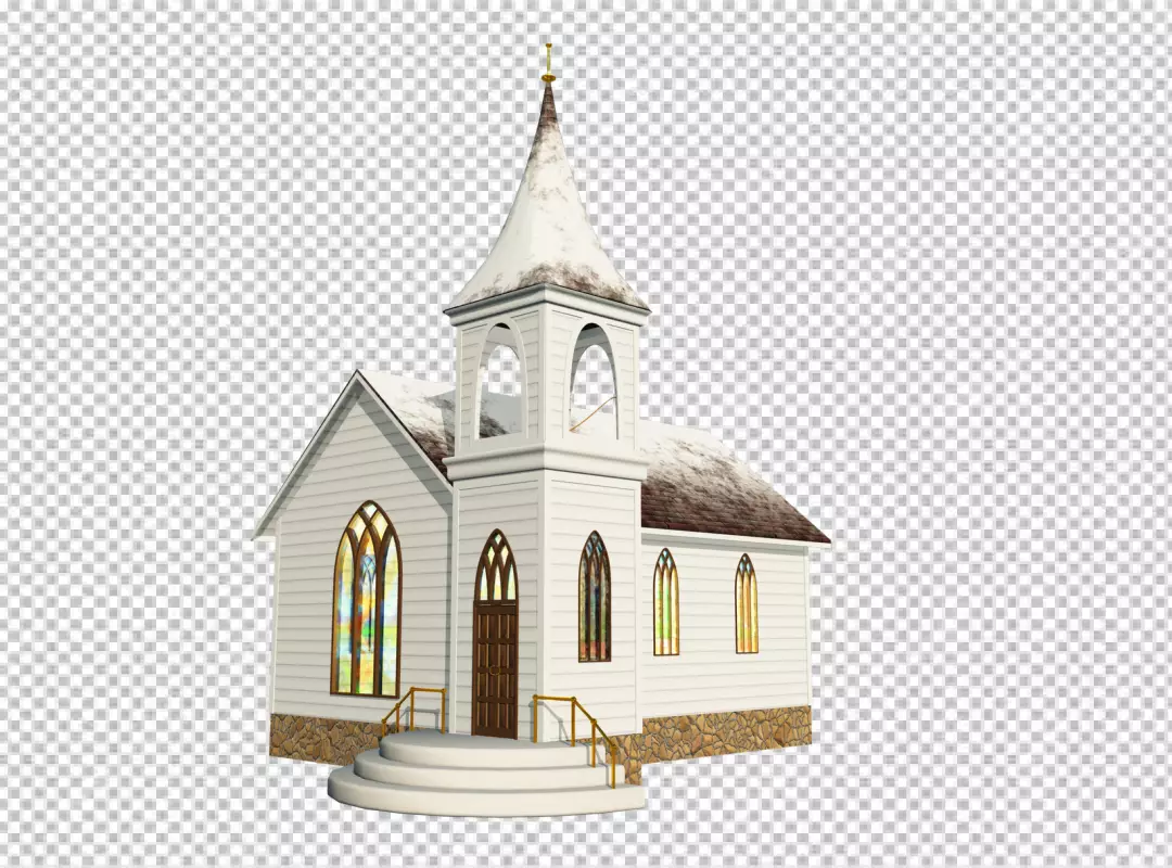 Free Premium PNG Abandoned church in an ash field png background