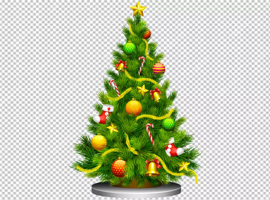 Free Premium PNG Realistic christmas tree transparent background 