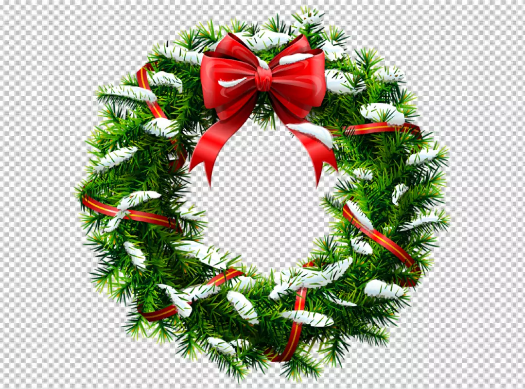 Free Premium PNG A wreath with a wreath that says quot christmas png