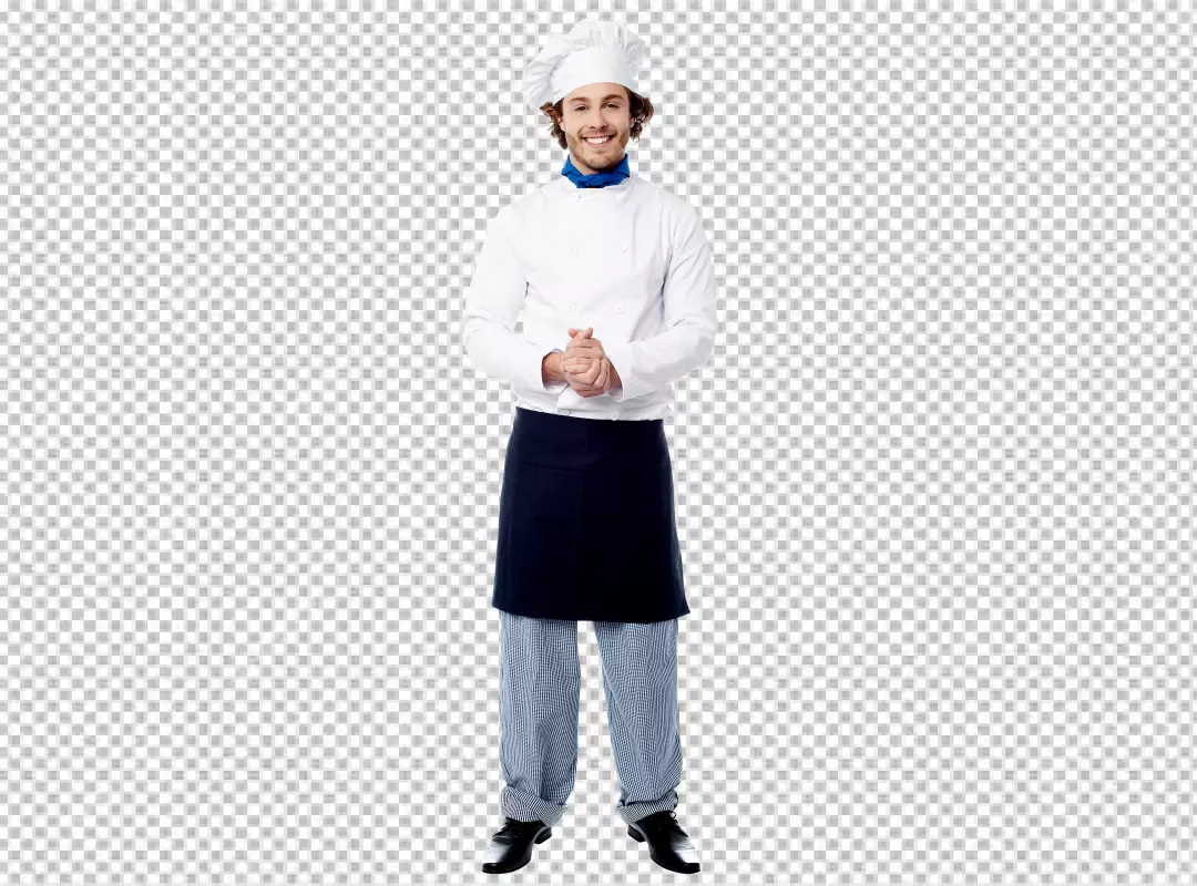 Free Premium PNG Medium shot professional chef posing