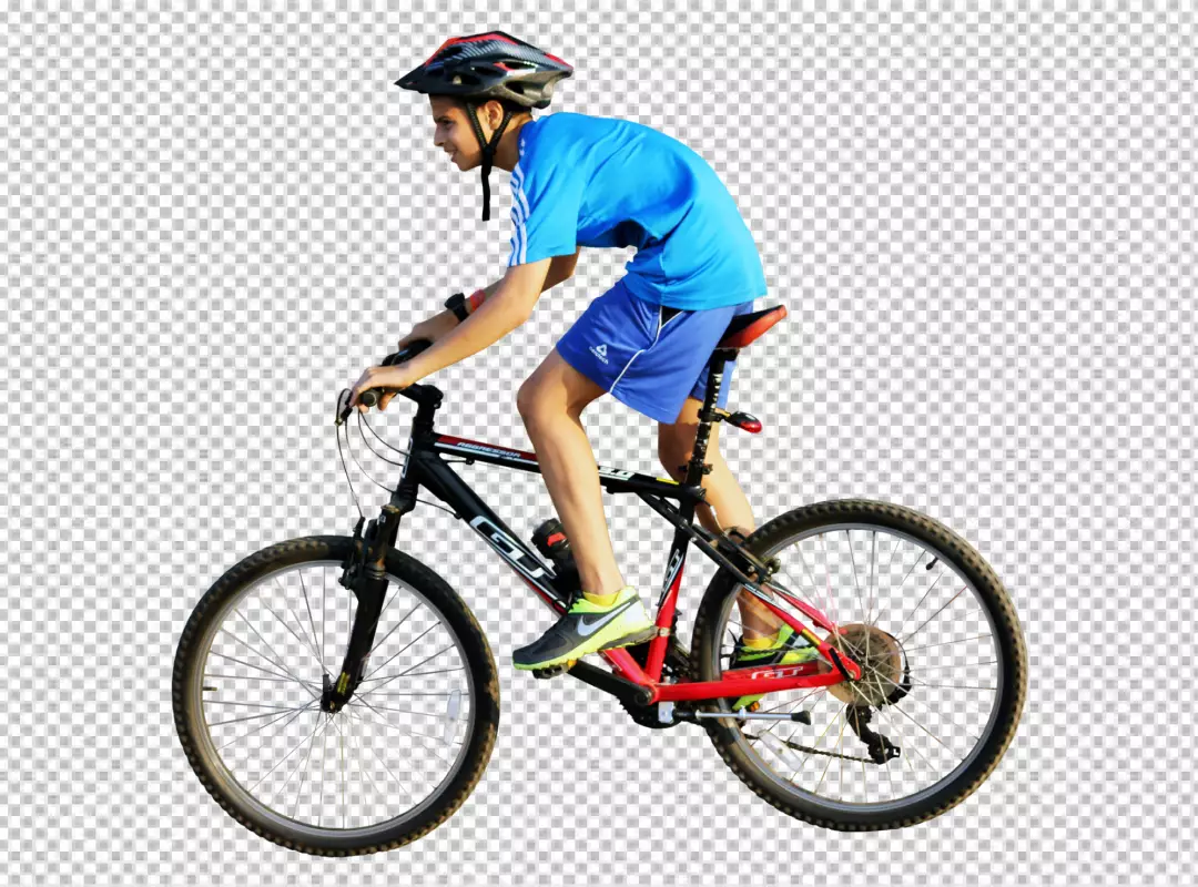 Free Premium PNG A cyclist riding a bicycle isolated PNG