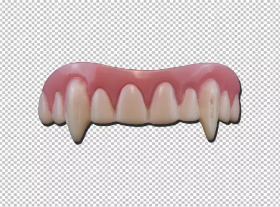 Free Premium PNG a set of vampire teeth