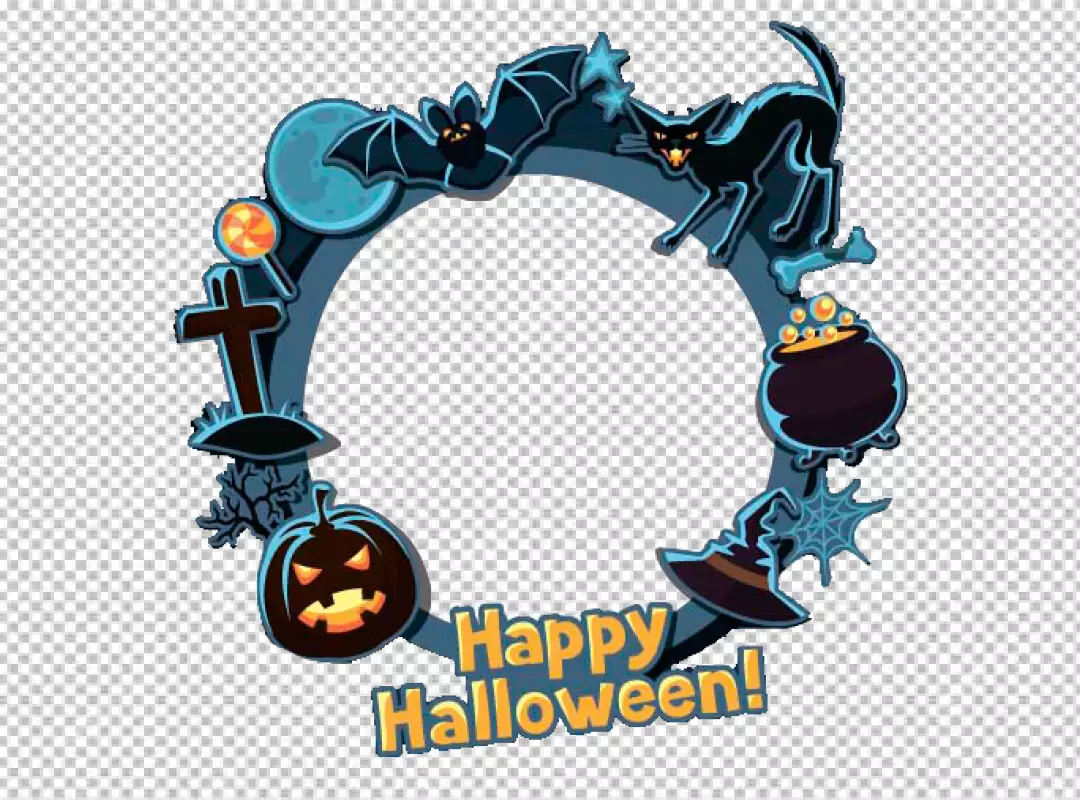 Free Premium PNG Halloween banner invitation with place for text Custom design element for greeting card