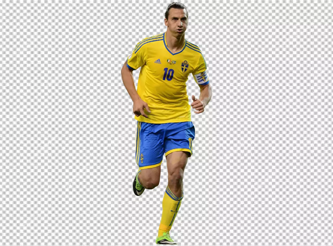 Free Premium PNG Zlatan Ibrahimovic is focus the viewer attention on the player