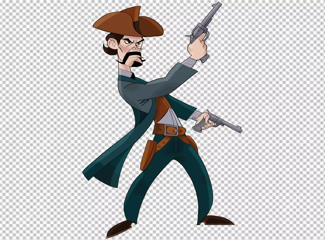 Free Premium PNG Cowboy portrait in daylight with out of focus