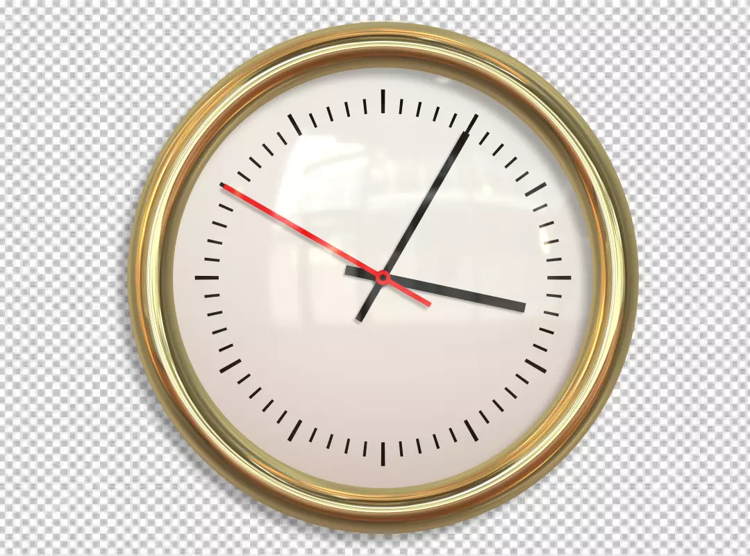 Free Premium PNG Top view wall clock still life