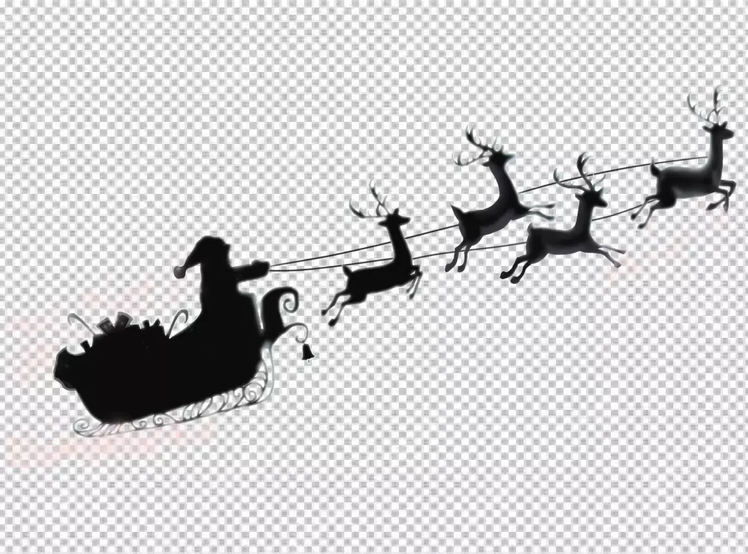 Free Premium PNG Christmas of a Flying Goth Santa Claus