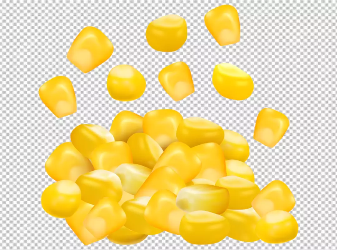 Free Premium PNG Yellow corn ears packaged and sealed Isolated PNG