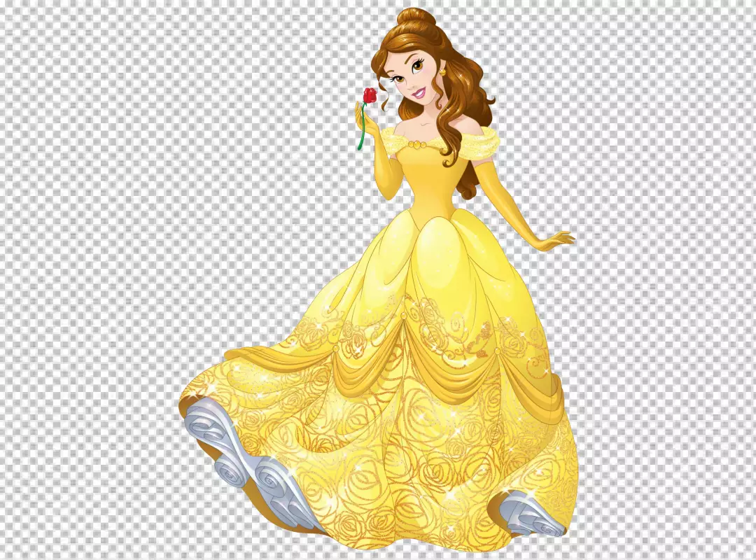 Free Premium PNG Cinderella yellow dress 