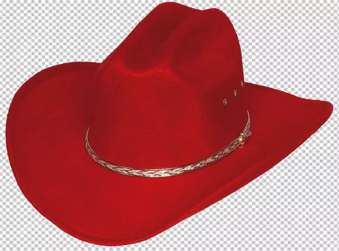 Free Premium PNG Red cowboy hat transparent background 