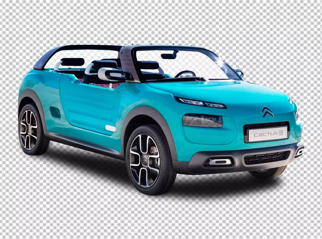 Free Premium PNG Sky blue color car transparent background  