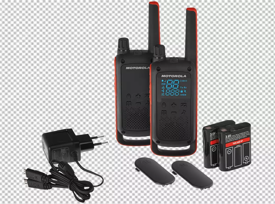 Free Premium PNG communication device on white background Handheld walkie talkie for outdoor