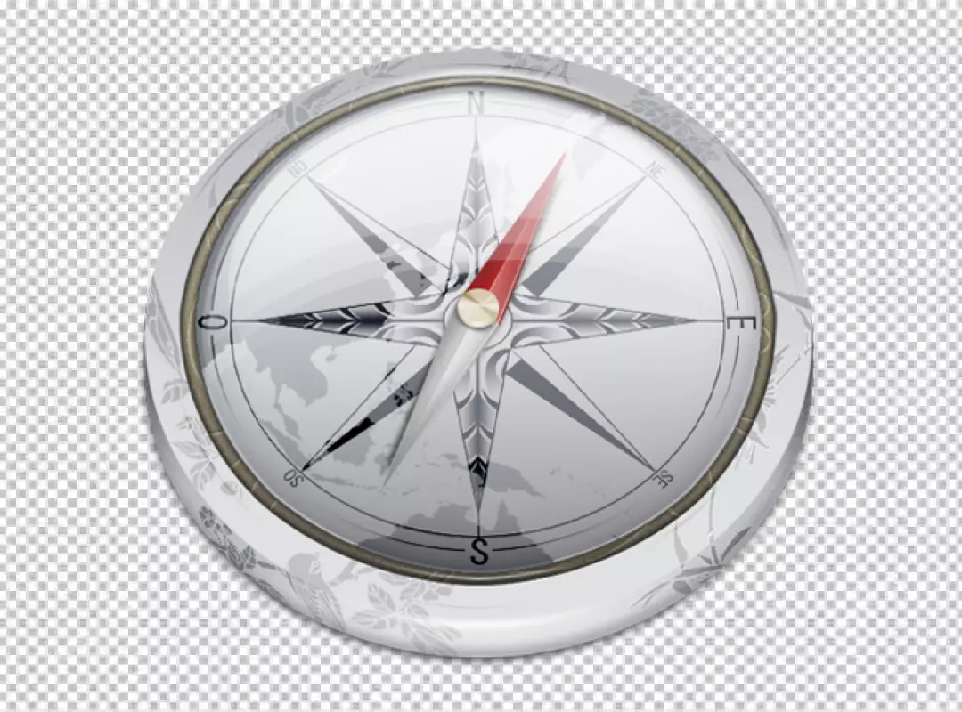 Free Premium PNG PNG Compass with world map background