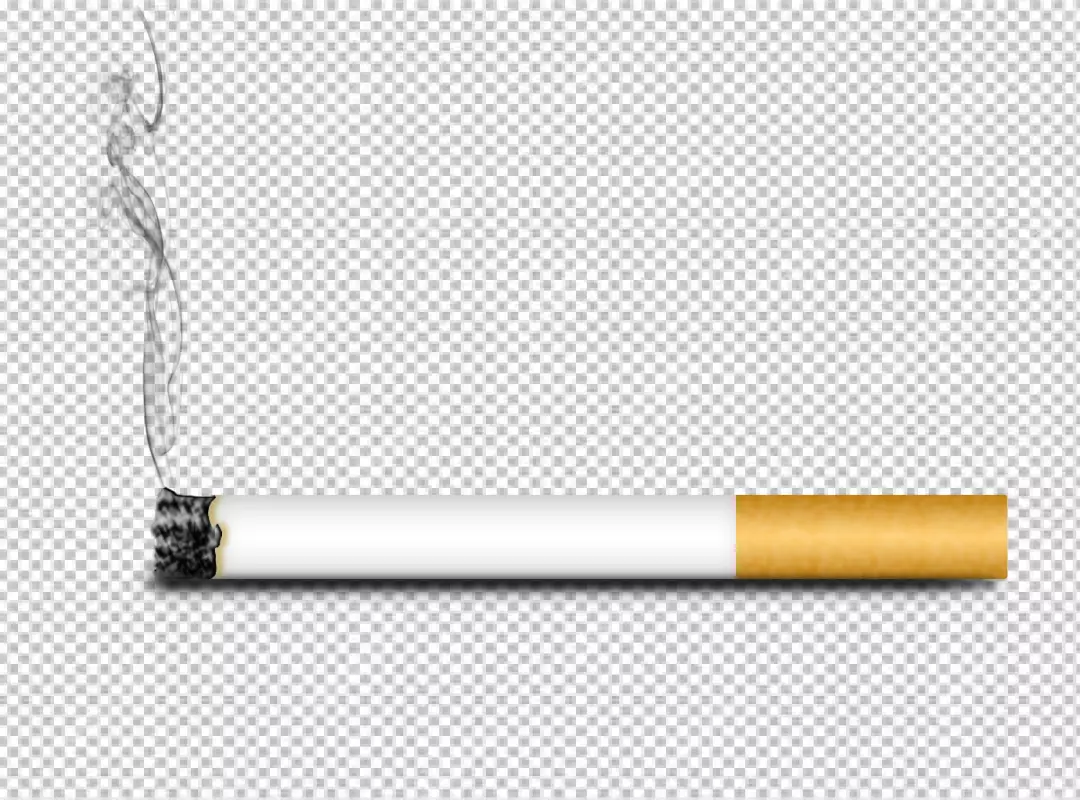 Free Premium PNG A cigarette with smoke coming on transparent background PNG