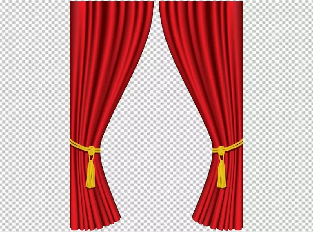 Free Premium PNG Fantastic set of red curtains with different designs PNG