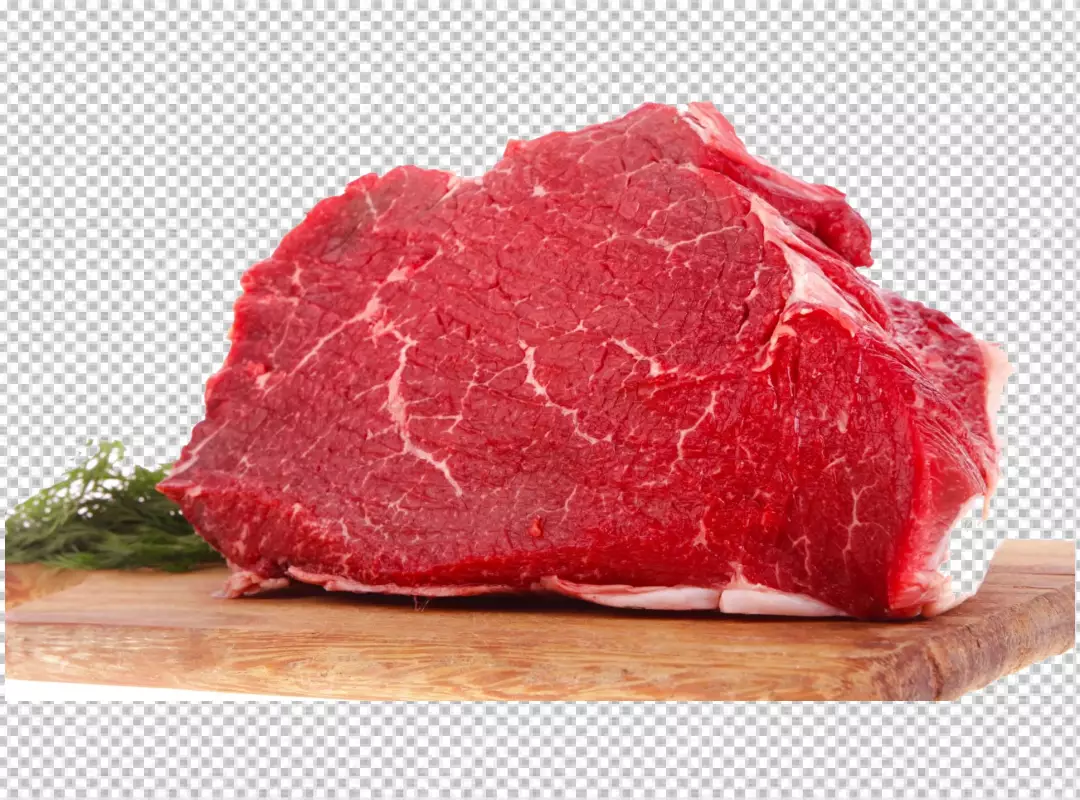 Free Premium PNG The steak is a deep red color and has a good amount of marbling