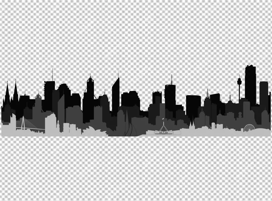 Free Premium PNG City isolated transparent background 