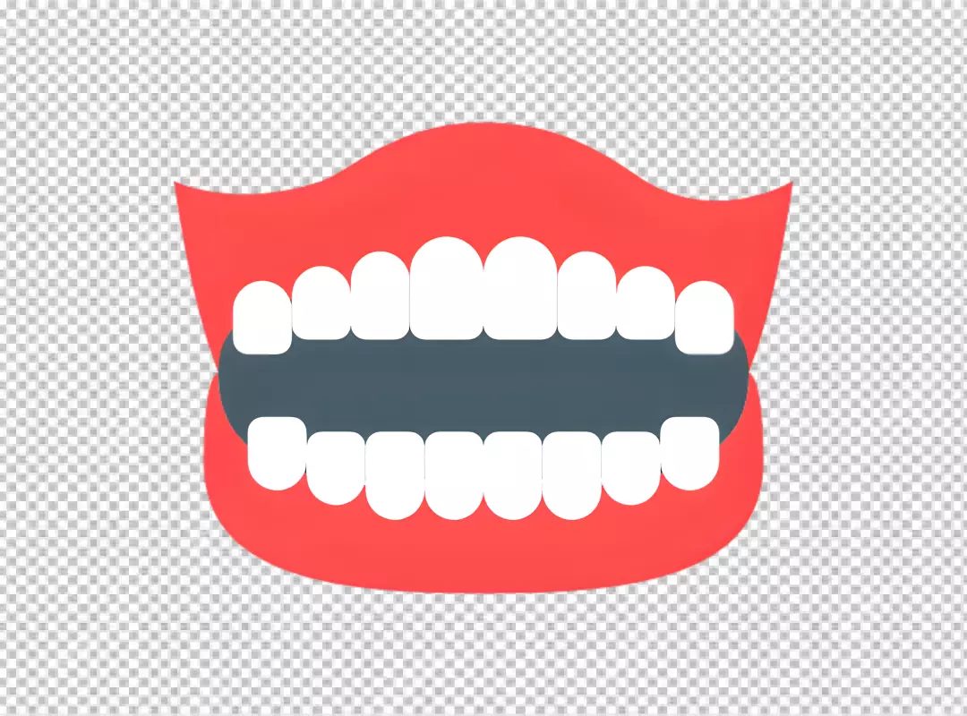 Free Premium PNG A mouth with teeth