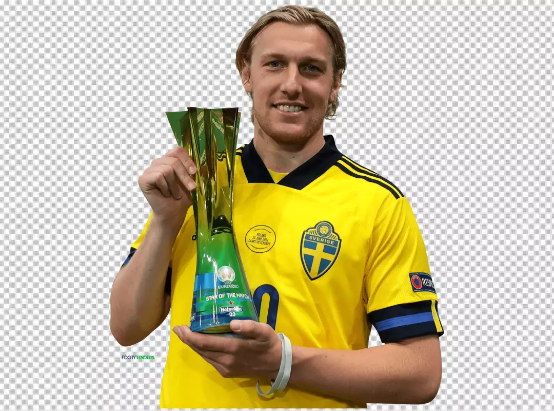 Free Premium PNG Emil Forsberg sowing har wining trophis