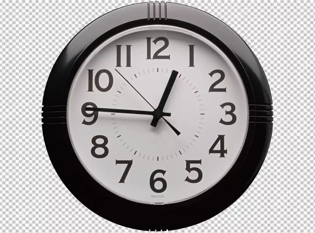 Free Premium PNG wall clock black color 