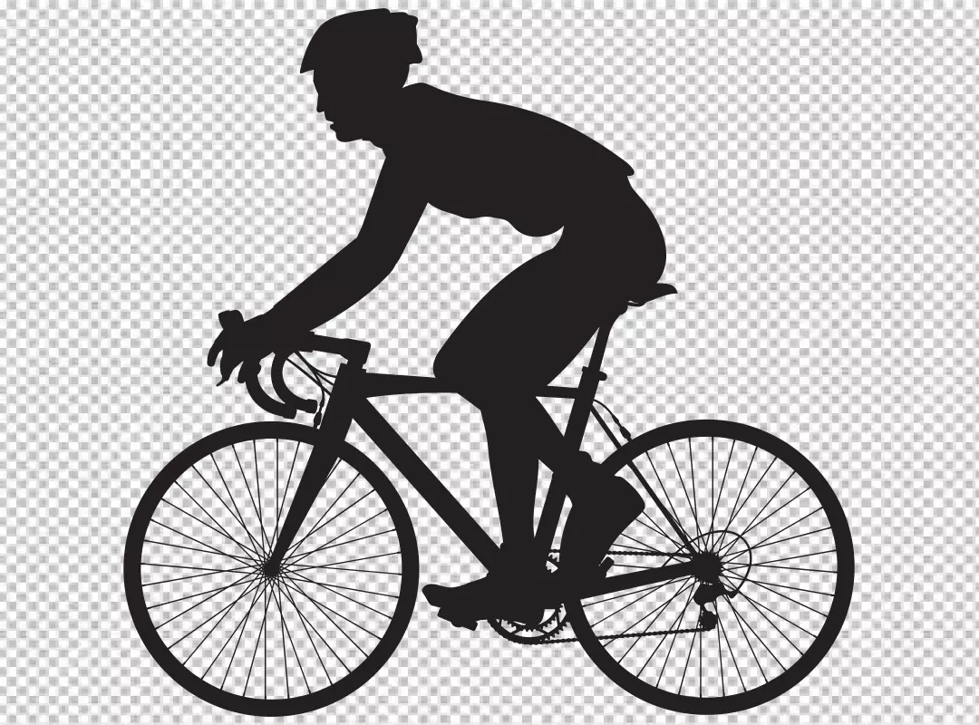 Free Premium PNG Silhouette of cyclists riding on a mountain for outdoor sports transparent background