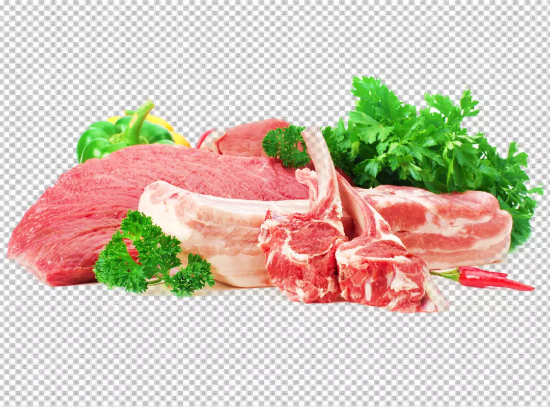 Free Premium PNG The meat is arranged on a beef pork and lamb