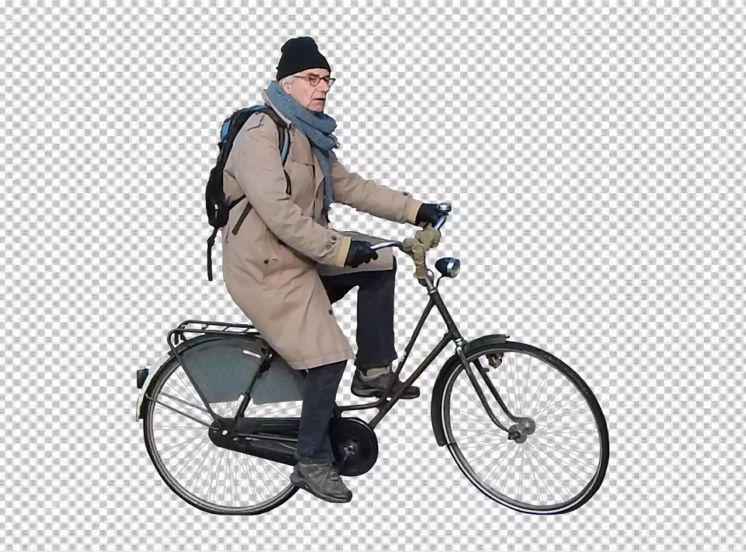 Free Premium PNG Man riding a bicycle to do exercise PNG BG