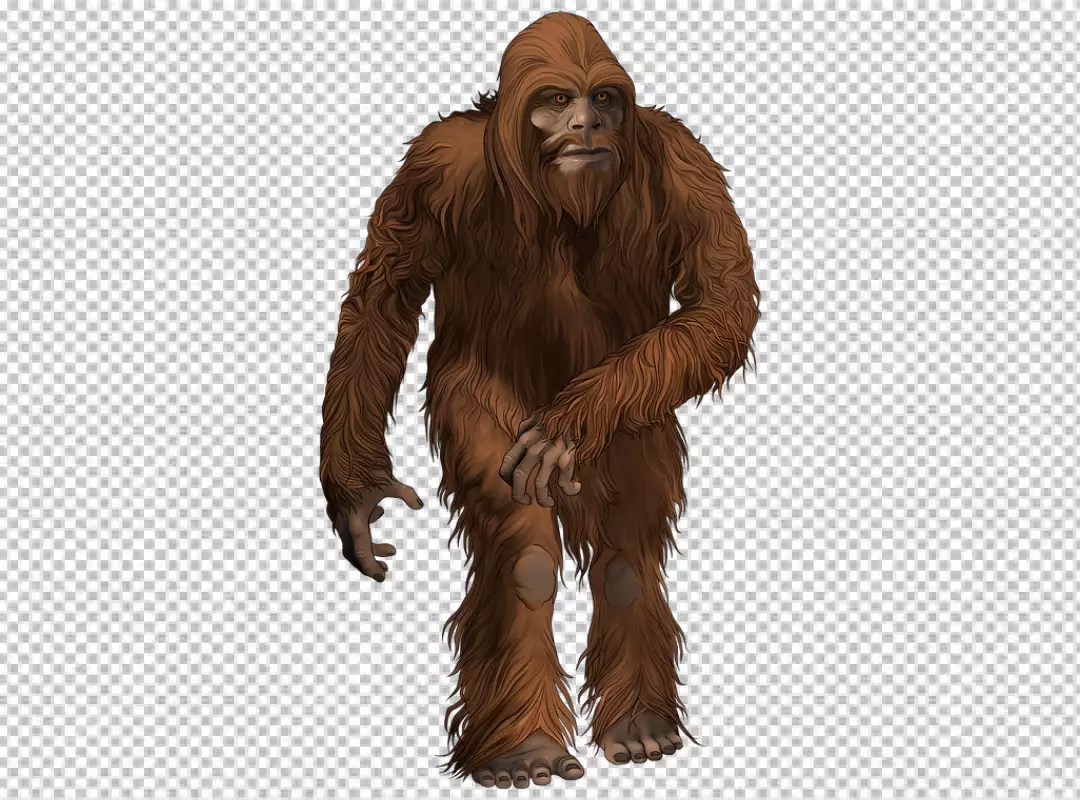 Free Premium PNG Yeti working as man