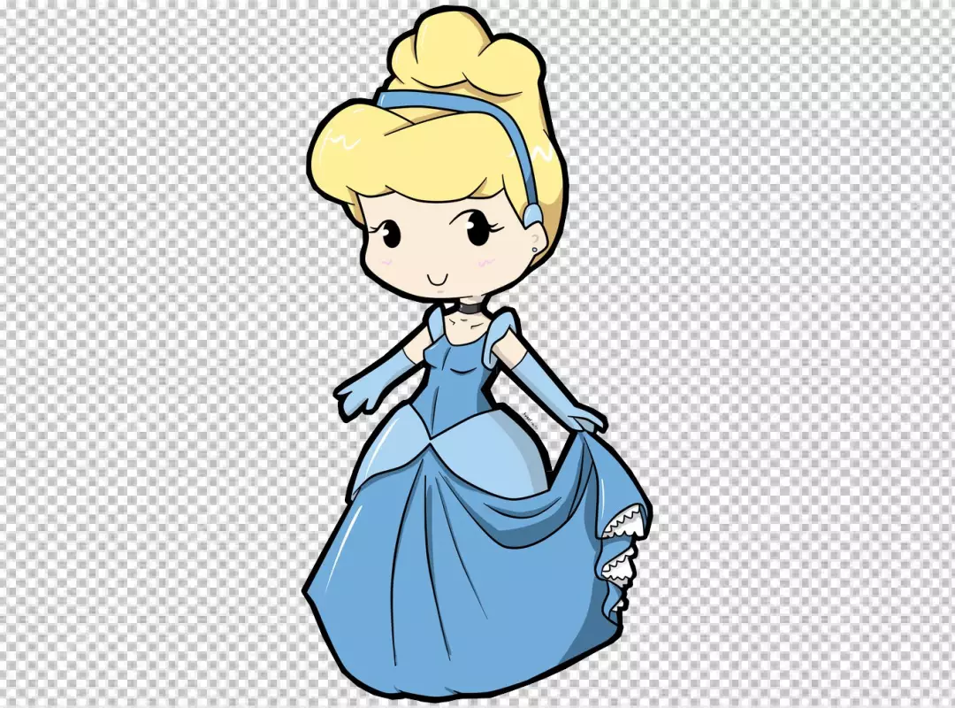 Free Premium PNG Cinderella cartoon character  PNG baby look