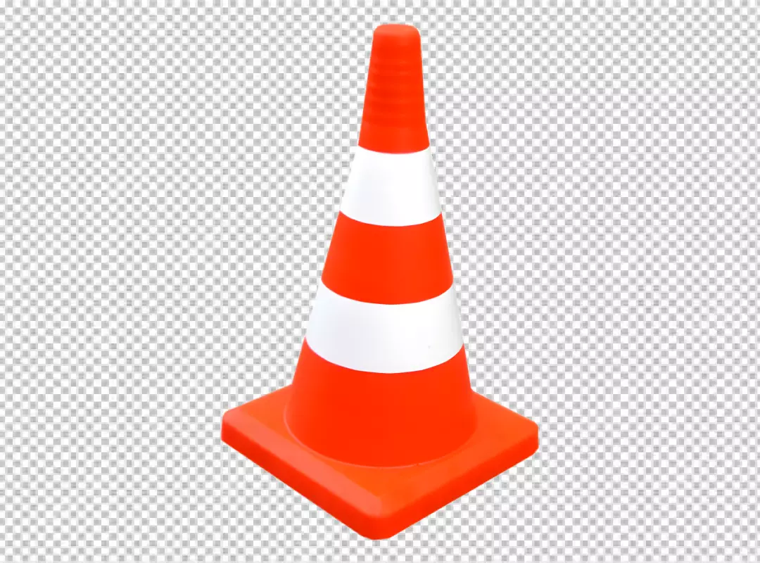 Free Premium PNG A traffic cone isolated on transparent background PNG