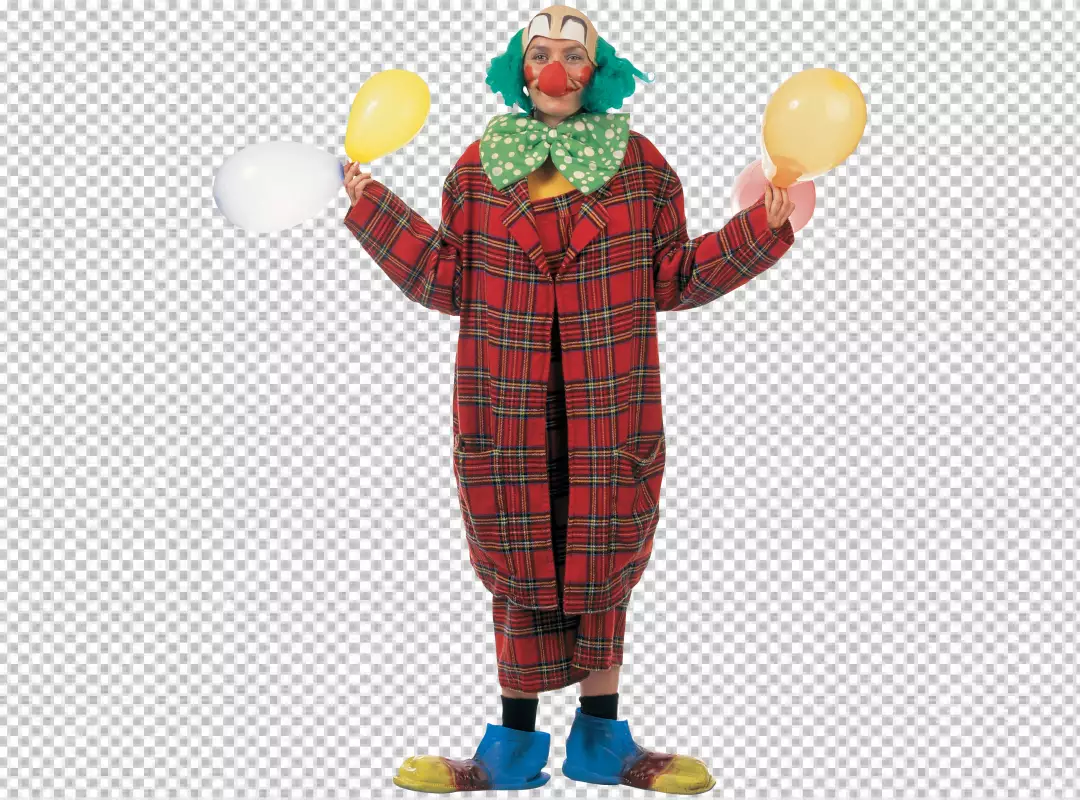 Free Premium PNG Colorful Clown Juggling Balls transparent background 