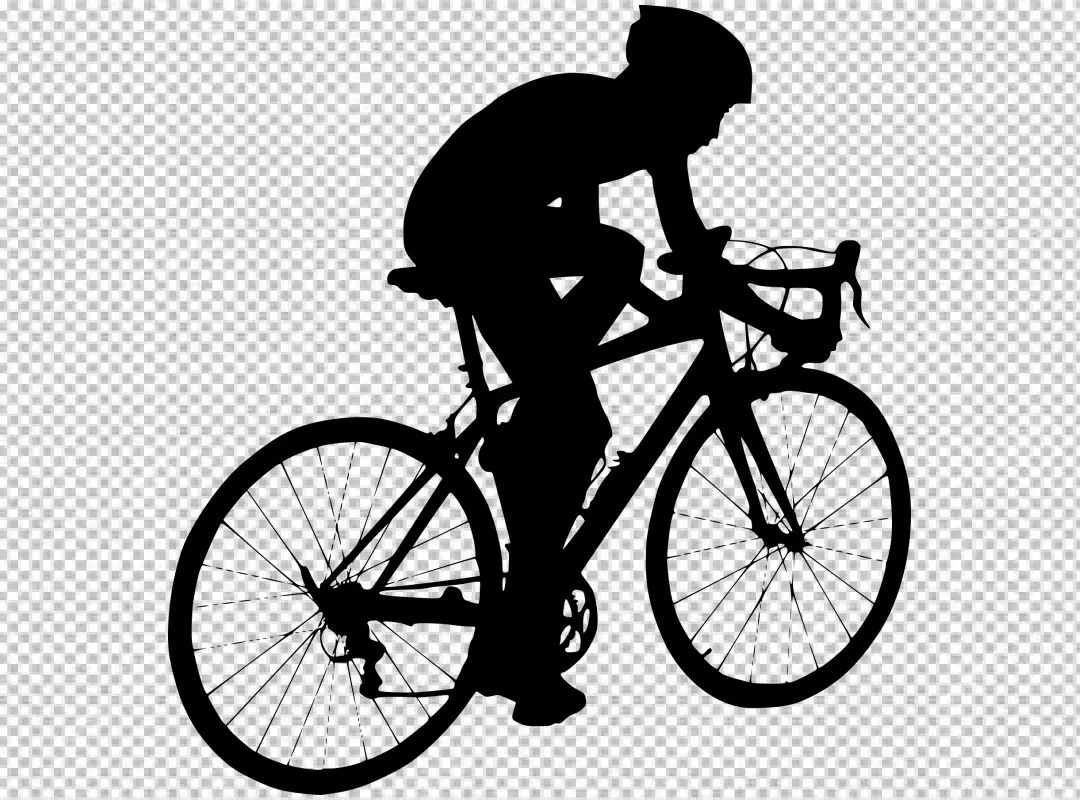 Free Premium PNG Silhouette of cyclists riding on a mountain for outdoor sports transparent background png