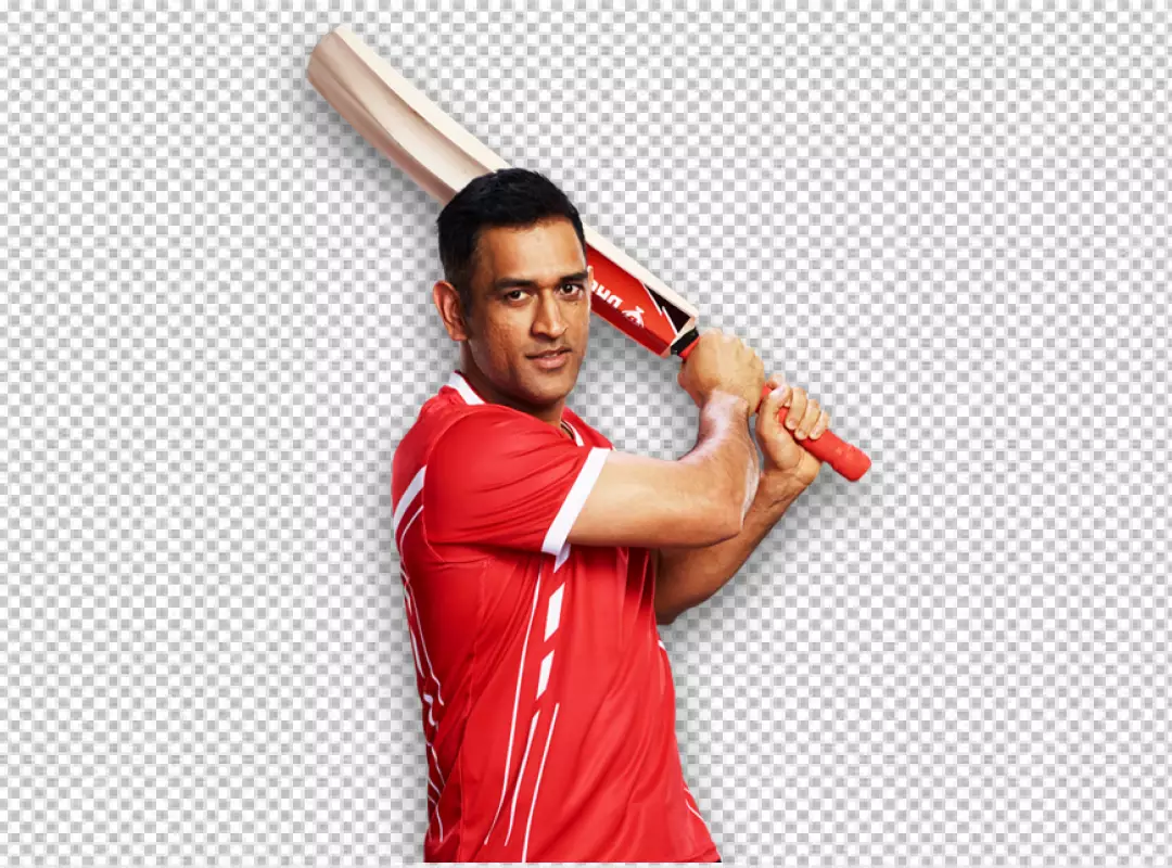 Free Premium PNG Cricket Batsman in Playing action PNG