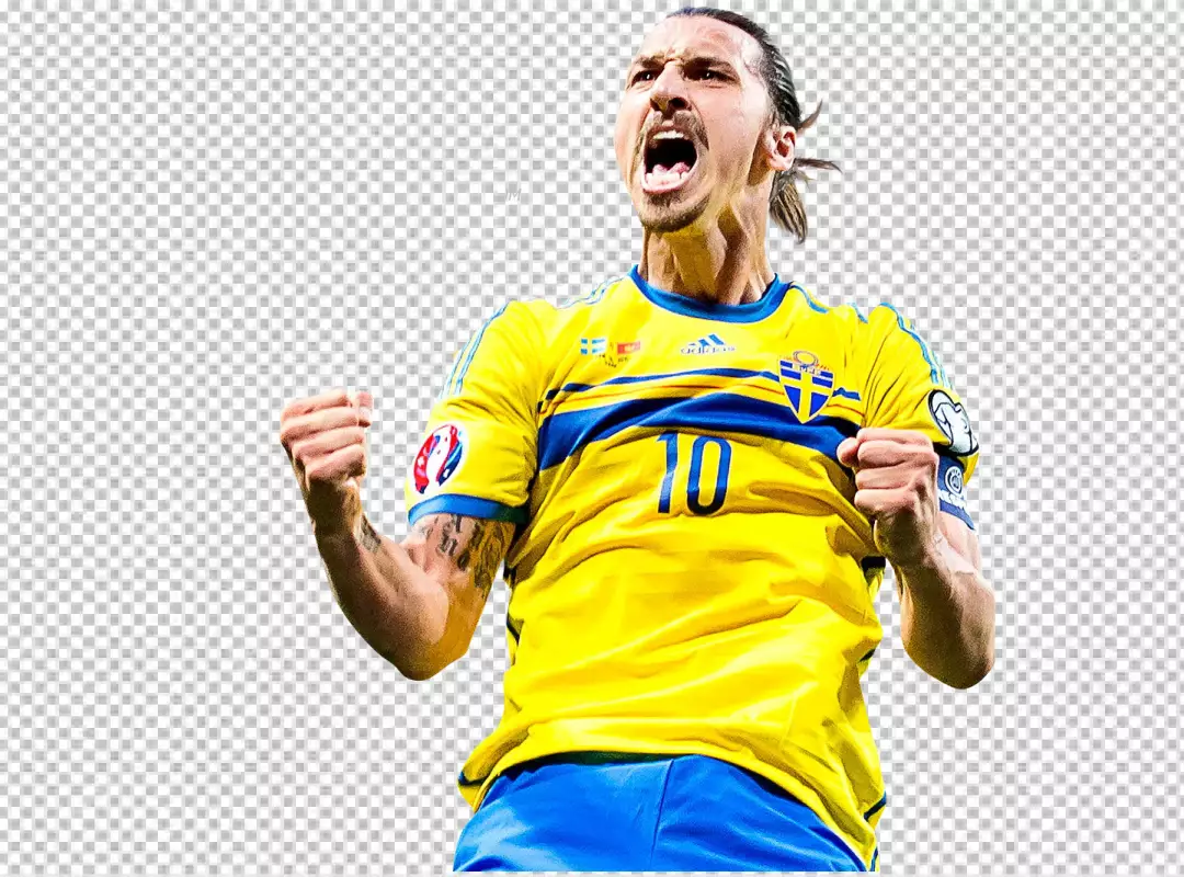 Free Premium PNG Zlatan Ibrahimovic shouting 1st celebration