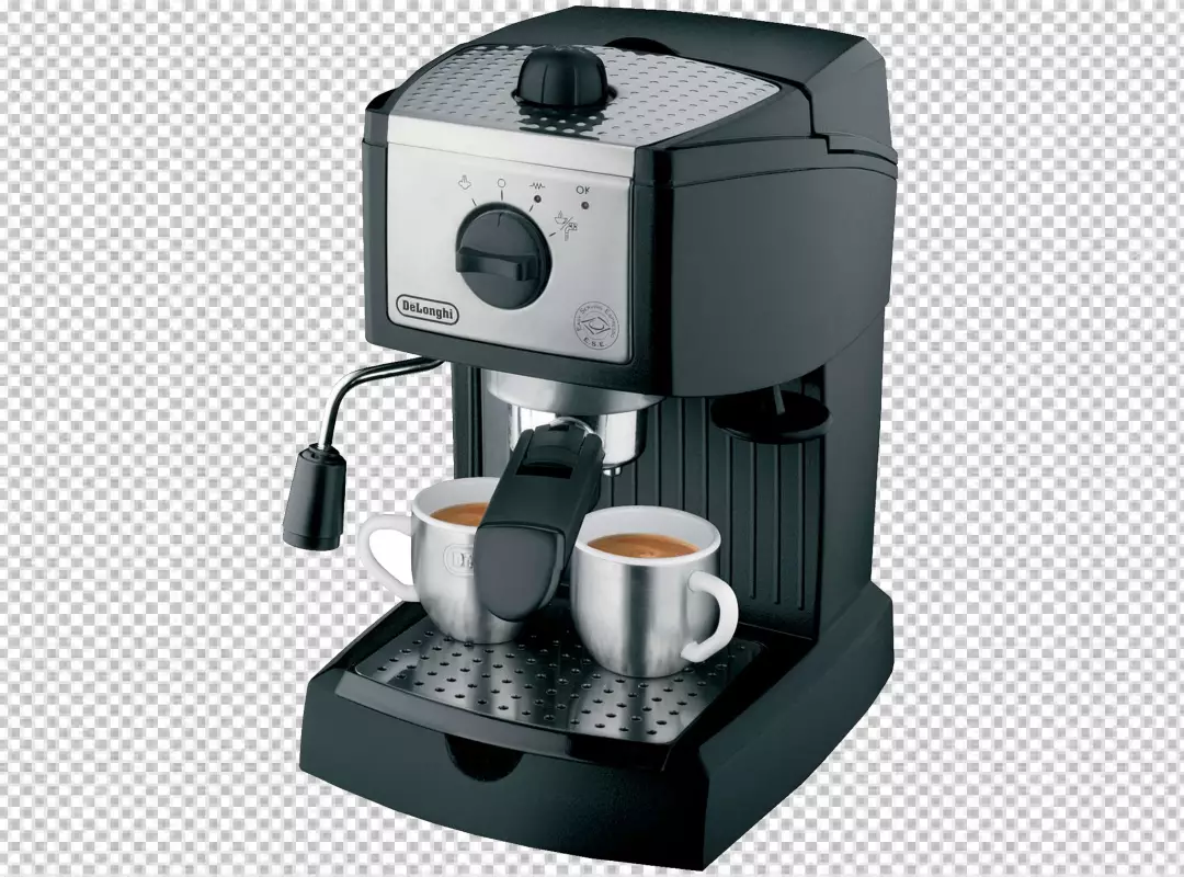 Free Premium PNG A coffee maker with a silver top and black buttons