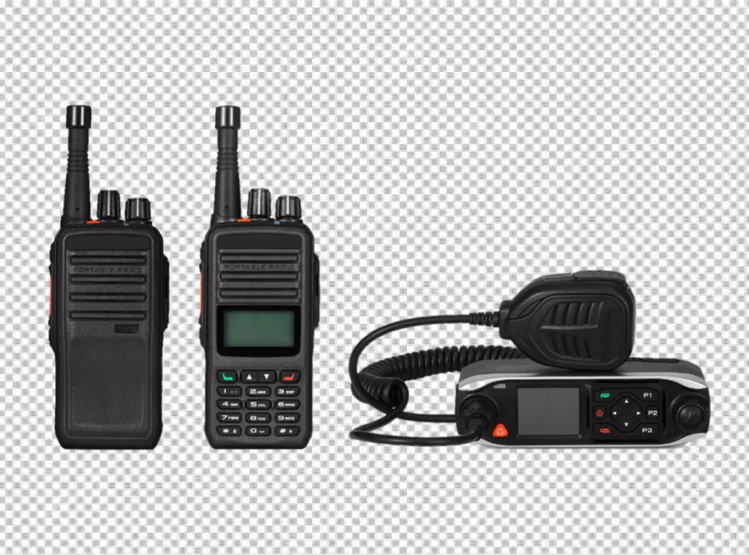 Free Premium PNG Walkie talkies on transparent BG PNG