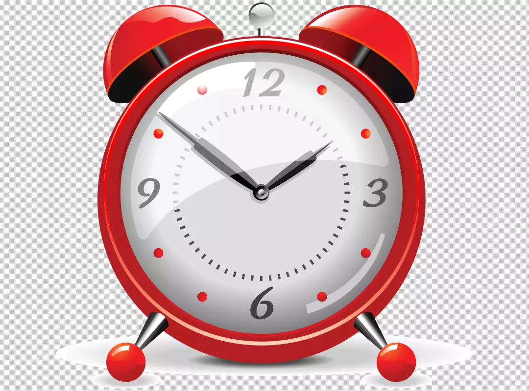 Free Premium PNG Top view wall clock still life transparent background 