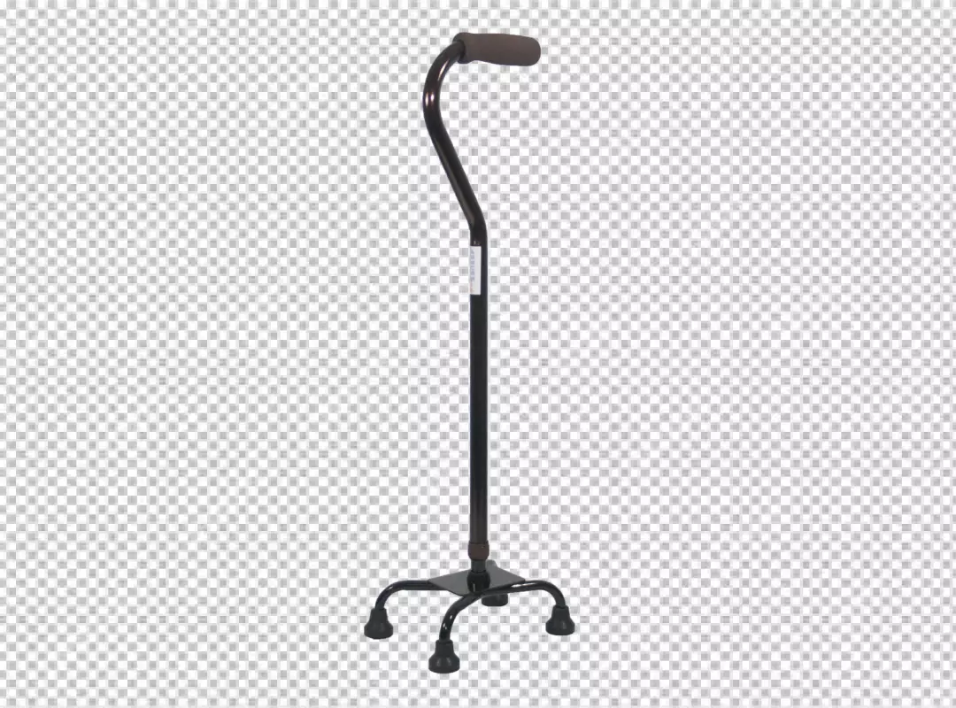 Free Premium PNG Medical silver tripod cane walking stick on transparent background