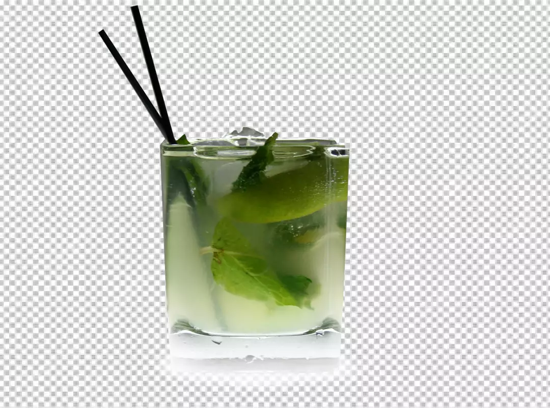 Free Premium PNG Futuristic colored glass with soda cocktail